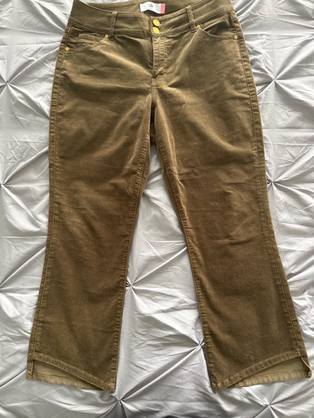 CAbi Olive Hi-low Crop Pants